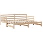 vidaXL Tagesbett Ausziehbar mit Schubladen 90x190 cm Massivholz Kiefer vidaXL Tagesbett Ausziehbar mit Schubladen 90x190 cm Massivholz Kiefer