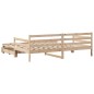vidaXL Tagesbett Ausziehbar mit Schubladen 90x190 cm Massivholz Kiefer vidaXL Tagesbett Ausziehbar mit Schubladen 90x190 cm Massivholz Kiefer