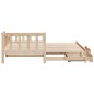 vidaXL Tagesbett Ausziehbar mit Schubladen 80x200 cm Massivholz Kiefer vidaXL Tagesbett Ausziehbar mit Schubladen 80x200 cm Massivholz Kiefer