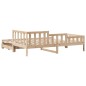 vidaXL Tagesbett Ausziehbar mit Schubladen 80x200 cm Massivholz Kiefer vidaXL Tagesbett Ausziehbar mit Schubladen 80x200 cm Massivholz Kiefer