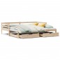 vidaXL Tagesbett Ausziehbar mit Schubladen 90x190 cm Massivholz Kiefer vidaXL Tagesbett Ausziehbar mit Schubladen 90x190 cm Massivholz Kiefer