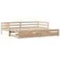 vidaXL Tagesbett Ausziehbar mit Schubladen 90x190 cm Massivholz Kiefer vidaXL Tagesbett Ausziehbar mit Schubladen 90x190 cm Massivholz Kiefer