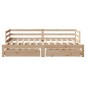 vidaXL Tagesbett Ausziehbar mit Schubladen 90x190 cm Massivholz Kiefer vidaXL Tagesbett Ausziehbar mit Schubladen 90x190 cm Massivholz Kiefer