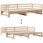 vidaXL Tagesbett Ausziehbar mit Schubladen 90x190 cm Massivholz Kiefer vidaXL Tagesbett Ausziehbar mit Schubladen 90x190 cm Massivholz Kiefer