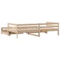 vidaXL Tagesbett Ausziehbar mit Schubladen 90x190 cm Massivholz Kiefer vidaXL Tagesbett Ausziehbar mit Schubladen 90x190 cm Massivholz Kiefer