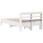 vidaXL Massivholzbett ohne Matratze Weiß 120x190 cm Kiefernholz vidaXL Massivholzbett ohne Matratze Weiß 120x190 cm Kiefernholz