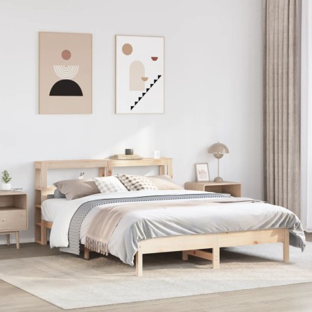 vidaXL Massivholzbett ohne Matratze 140x200 cm Kiefernholz