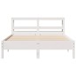 vidaXL Massivholzbett ohne Matratze Weiß 150x200 cm Kiefernholz vidaXL Massivholzbett ohne Matratze Weiß 150x200 cm Kiefernholz