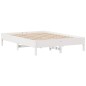 vidaXL Massivholzbett ohne Matratze Weiß 150x200 cm Kiefernholz vidaXL Massivholzbett ohne Matratze Weiß 150x200 cm Kiefernholz