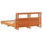 vidaXL Massivholzbett ohne Matratze Wachsbraun 120x190 cm Kiefernholz vidaXL Massivholzbett ohne Matratze Wachsbraun 120x190 cm Kiefernholz