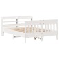 vidaXL Massivholzbett ohne Matratze Weiß 140x200 cm Kiefernholz vidaXL Massivholzbett ohne Matratze Weiß 140x200 cm Kiefernholz