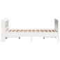vidaXL Massivholzbett ohne Matratze Weiß 140x200 cm Kiefernholz vidaXL Massivholzbett ohne Matratze Weiß 140x200 cm Kiefernholz