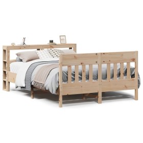 vidaXL Massivholzbett ohne Matratze 140x190 cm Kiefernholz