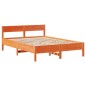 vidaXL Massivholzbett ohne Matratze Wachsbraun 120x190 cm Kiefernholz vidaXL Massivholzbett ohne Matratze Wachsbraun 120x190 cm Kiefernholz