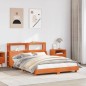vidaXL Massivholzbett ohne Matratze Wachsbraun 135x190 cm Kiefernholz vidaXL Massivholzbett ohne Matratze Wachsbraun 135x190 cm Kiefernholz