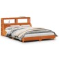 vidaXL Massivholzbett ohne Matratze Wachsbraun 135x190 cm Kiefernholz vidaXL Massivholzbett ohne Matratze Wachsbraun 135x190 cm Kiefernholz