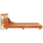 vidaXL Massivholzbett ohne Matratze Wachsbraun 135x190 cm Kiefernholz vidaXL Massivholzbett ohne Matratze Wachsbraun 135x190 cm Kiefernholz