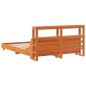 vidaXL Massivholzbett ohne Matratze Wachsbraun 135x190 cm Kiefernholz vidaXL Massivholzbett ohne Matratze Wachsbraun 135x190 cm Kiefernholz