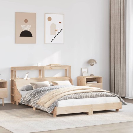 vidaXL Massivholzbett ohne Matratze 160x200 cm Kiefernholz
