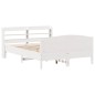 vidaXL Massivholzbett ohne Matratze Weiß 120x190 cm Kiefernholz vidaXL Massivholzbett ohne Matratze Weiß 120x190 cm Kiefernholz
