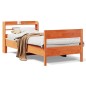 vidaXL Massivholzbett ohne Matratze Wachsbraun 75x190 cm Kiefernholz vidaXL Massivholzbett ohne Matratze Wachsbraun 75x190 cm Kiefernholz