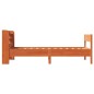 vidaXL Massivholzbett ohne Matratze Wachsbraun 75x190 cm Kiefernholz vidaXL Massivholzbett ohne Matratze Wachsbraun 75x190 cm Kiefernholz