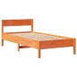 vidaXL Massivholzbett ohne Matratze Wachsbraun 75x190 cm Kiefernholz vidaXL Massivholzbett ohne Matratze Wachsbraun 75x190 cm Kiefernholz