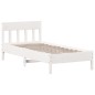 vidaXL Massivholzbett ohne Matratze Weiß 90x200 cm Kiefernholz vidaXL Massivholzbett ohne Matratze Weiß 90x200 cm Kiefernholz
