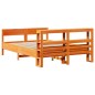 vidaXL Massivholzbett ohne Matratze Wachsbraun 150x200 cm Kiefernholz vidaXL Massivholzbett ohne Matratze Wachsbraun 150x200 cm Kiefernholz