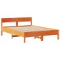vidaXL Massivholzbett ohne Matratze Wachsbraun 150x200 cm Kiefernholz vidaXL Massivholzbett ohne Matratze Wachsbraun 150x200 cm Kiefernholz
