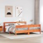 vidaXL Massivholzbett ohne Matratze Wachsbraun 180x200 Kiefernholz vidaXL Massivholzbett ohne Matratze Wachsbraun 180x200 Kiefernholz
