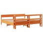 vidaXL Massivholzbett ohne Matratze Wachsbraun 180x200 Kiefernholz vidaXL Massivholzbett ohne Matratze Wachsbraun 180x200 Kiefernholz
