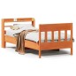 vidaXL Massivholzbett ohne Matratze Wachsbraun 75x190 cm Kiefernholz vidaXL Massivholzbett ohne Matratze Wachsbraun 75x190 cm Kiefernholz