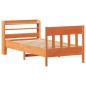 vidaXL Massivholzbett ohne Matratze Wachsbraun 75x190 cm Kiefernholz vidaXL Massivholzbett ohne Matratze Wachsbraun 75x190 cm Kiefernholz