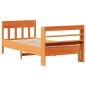 vidaXL Massivholzbett ohne Matratze Wachsbraun 75x190 cm Kiefernholz vidaXL Massivholzbett ohne Matratze Wachsbraun 75x190 cm Kiefernholz
