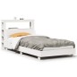 vidaXL Massivholzbett ohne Matratze Weiß 90x190 cm Kiefernholz vidaXL Massivholzbett ohne Matratze Weiß 90x190 cm Kiefernholz