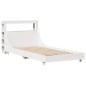 vidaXL Massivholzbett ohne Matratze Weiß 90x190 cm Kiefernholz vidaXL Massivholzbett ohne Matratze Weiß 90x190 cm Kiefernholz