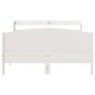 vidaXL Massivholzbett ohne Matratze Weiß 150x200 cm Kiefernholz vidaXL Massivholzbett ohne Matratze Weiß 150x200 cm Kiefernholz