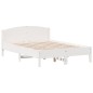 vidaXL Massivholzbett ohne Matratze Weiß 150x200 cm Kiefernholz vidaXL Massivholzbett ohne Matratze Weiß 150x200 cm Kiefernholz