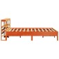 vidaXL Massivholzbett ohne Matratze Wachsbraun 135x190 cm Kiefernholz vidaXL Massivholzbett ohne Matratze Wachsbraun 135x190 cm Kiefernholz