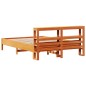 vidaXL Massivholzbett ohne Matratze Wachsbraun 135x190 cm Kiefernholz vidaXL Massivholzbett ohne Matratze Wachsbraun 135x190 cm Kiefernholz