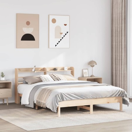 vidaXL Massivholzbett ohne Matratze 160x200 cm Kiefernholz