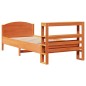 vidaXL Massivholzbett ohne Matratze Wachsbraun 90x190 cm Kiefernholz vidaXL Massivholzbett ohne Matratze Wachsbraun 90x190 cm Kiefernholz