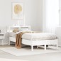 vidaXL Massivholzbett ohne Matratze Weiß 75x190 cm Kiefernholz vidaXL Massivholzbett ohne Matratze Weiß 75x190 cm Kiefernholz