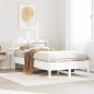 vidaXL Massivholzbett ohne Matratze Weiß 75x190 cm Kiefernholz vidaXL Massivholzbett ohne Matratze Weiß 75x190 cm Kiefernholz