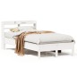 vidaXL Massivholzbett ohne Matratze Weiß 75x190 cm Kiefernholz vidaXL Massivholzbett ohne Matratze Weiß 75x190 cm Kiefernholz