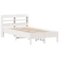 vidaXL Massivholzbett ohne Matratze Weiß 75x190 cm Kiefernholz vidaXL Massivholzbett ohne Matratze Weiß 75x190 cm Kiefernholz