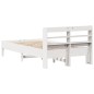 vidaXL Massivholzbett ohne Matratze Weiß 75x190 cm Kiefernholz vidaXL Massivholzbett ohne Matratze Weiß 75x190 cm Kiefernholz