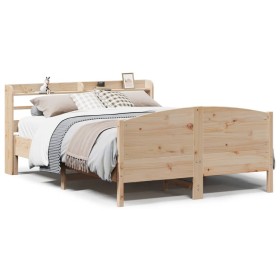 vidaXL Massivholzbett ohne Matratze 140x190 cm Kiefernholz