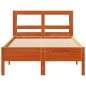 vidaXL Massivholzbett ohne Matratze Wachsbraun 90x200 Kiefernholz vidaXL Massivholzbett ohne Matratze Wachsbraun 90x200 Kiefernholz